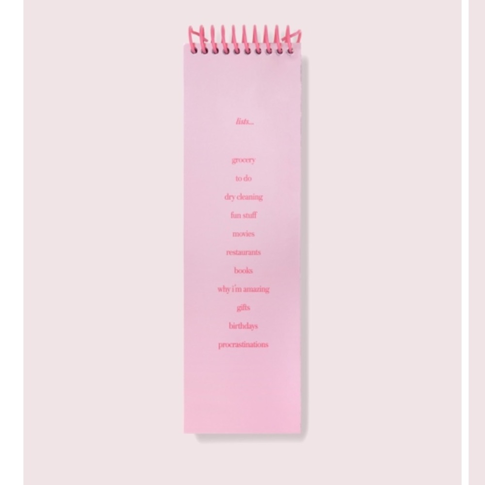 Kate Spade long lists notebook